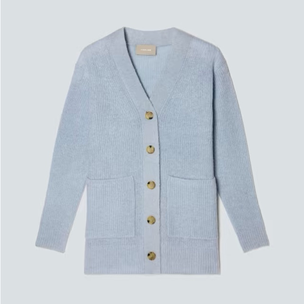 NWT Everlane The Oversized Alpaca Cardigan in Mist Size XXS